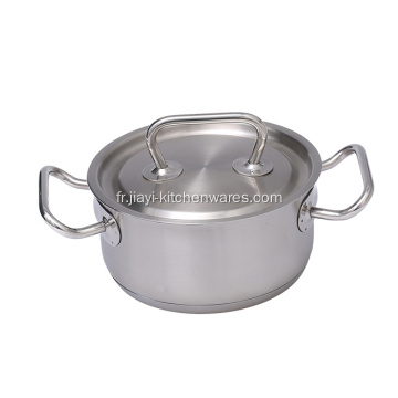 Pot à sauce en acier inoxydable 304 avec couvercle en acier inoxydable